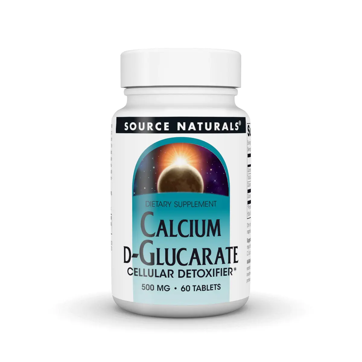 Source Naturals Calcium D-Glucarate 500 mg | Cellular Detoxifier, 60 Tablets, Vegetarian - main product image