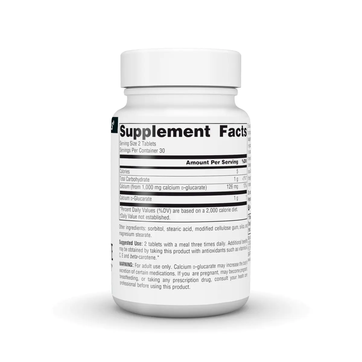 Source Naturals Calcium D-Glucarate 500 mg | Cellular Detoxifier, 60 Tablets, Vegetarian - view 3