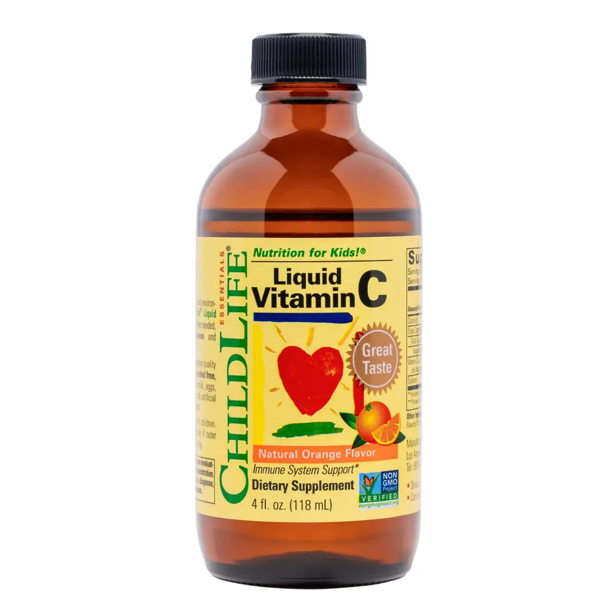 ChildLife Essentials Liquid Vitamin C 120ml (4 Fl Oz) | Immune Support for Kids - main product image