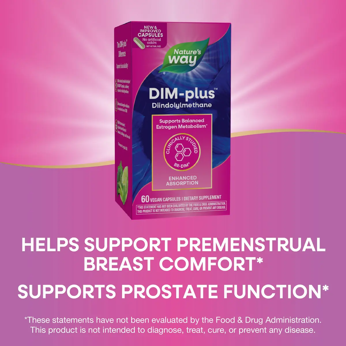 Nature's Way DIM-Plus DIM Supplement 100 mg 60 Capsules | Supports Balanced Estrogen Metabolism - view 3