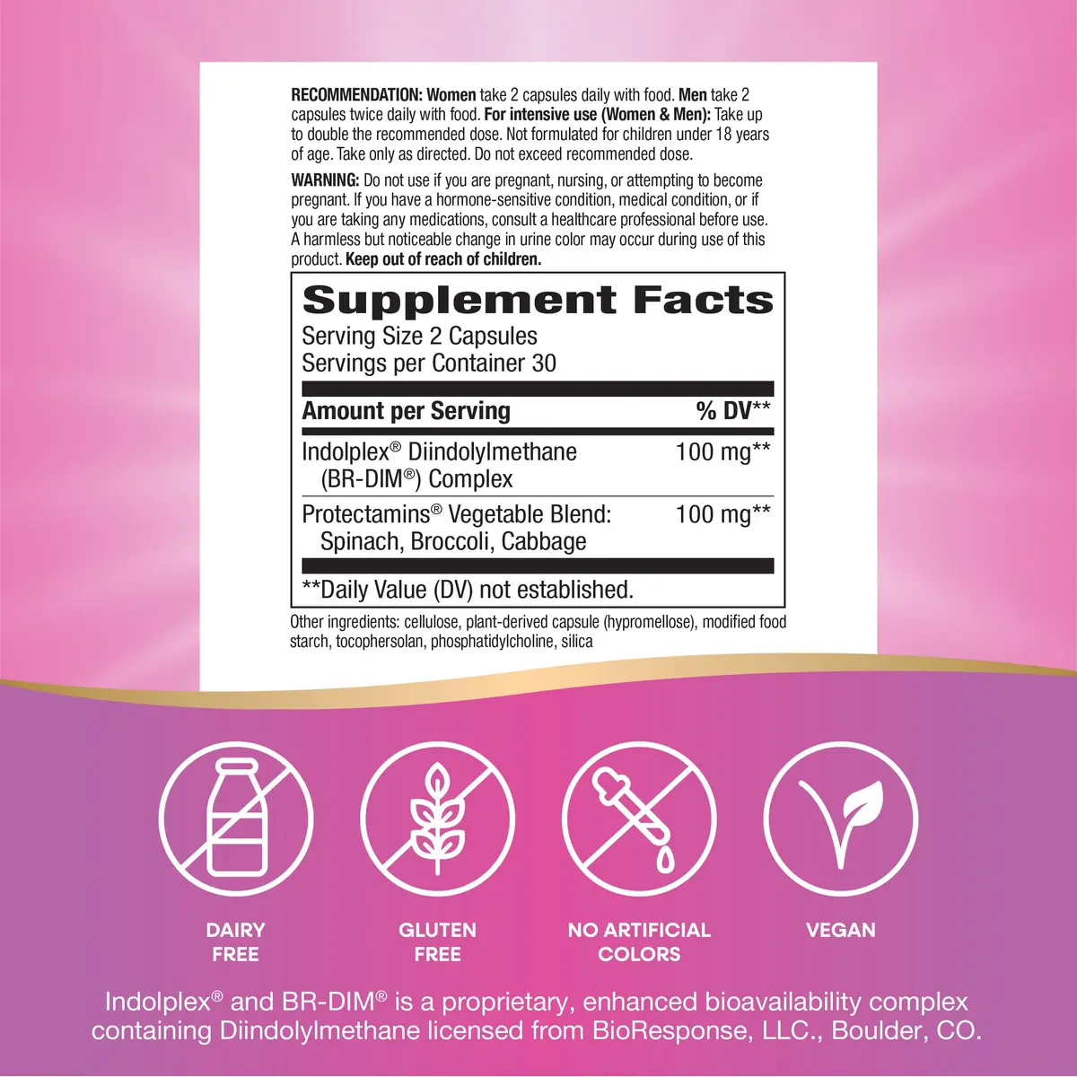 Nature's Way DIM-Plus DIM Supplement 100 mg 60 Capsules | Supports Balanced Estrogen Metabolism - view 4