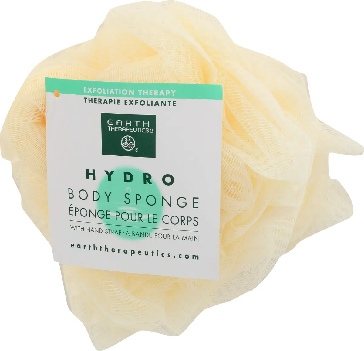 Earth Therapeutics Hydro Body Sponge with Hand Strap - Natural | Bathing Accessory for Gentle Cleansing (70-120 chars) - view 2