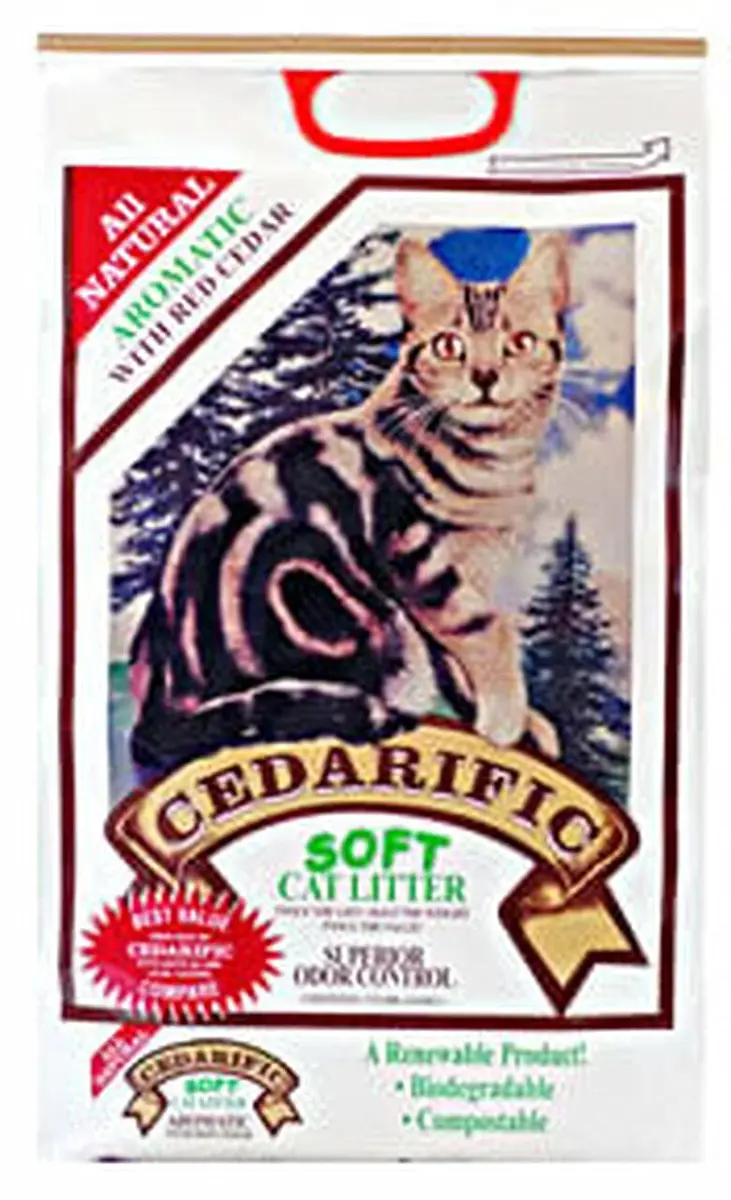 Cedarific Natural Cedar Chips Cat Litter 3.4 kg (7.5 lb) | Superior Odor Control for Cats - main product image