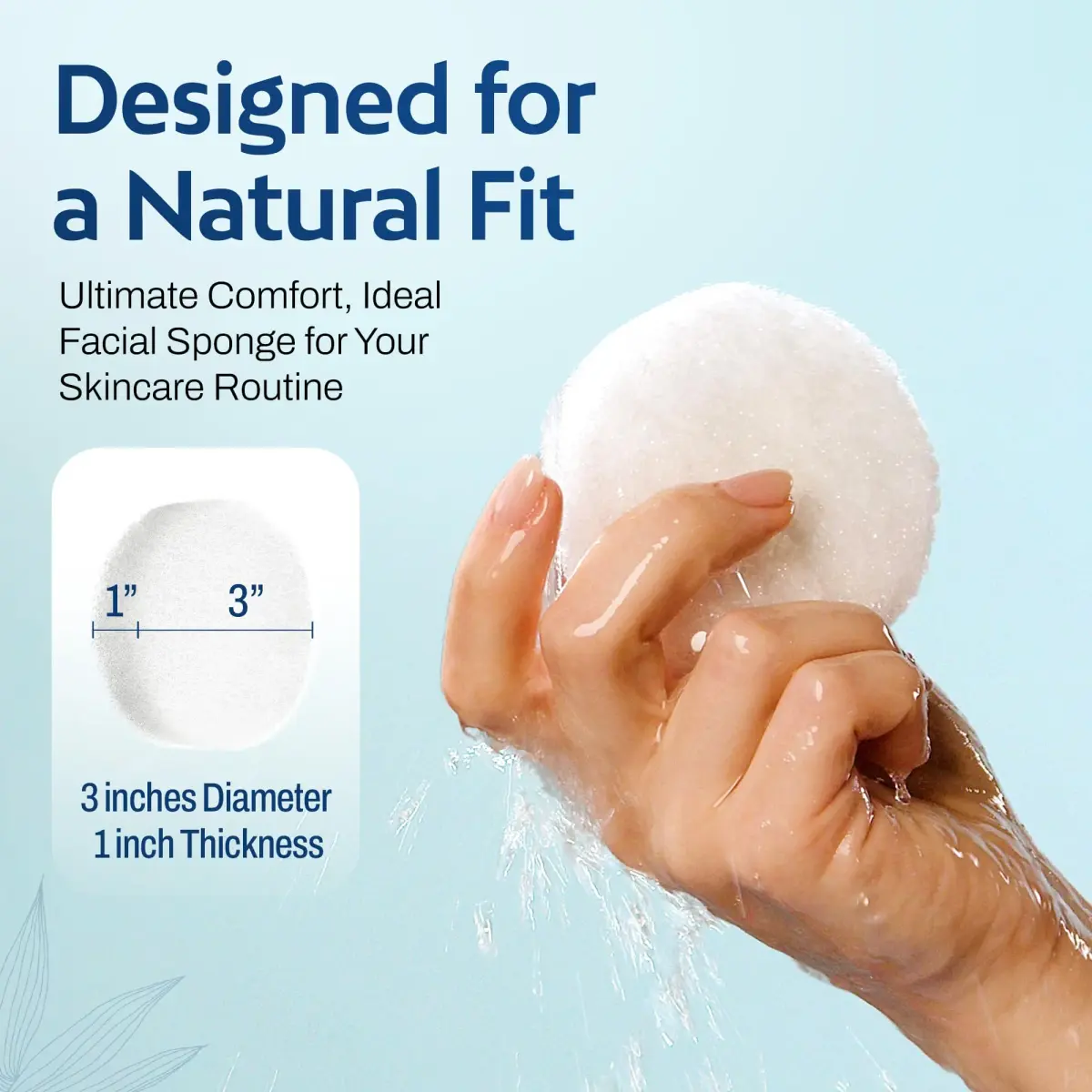 HartFelt Round Face Scrubber 1 Count | Reusable Facial Sponge for Daily Cleansing - view 5