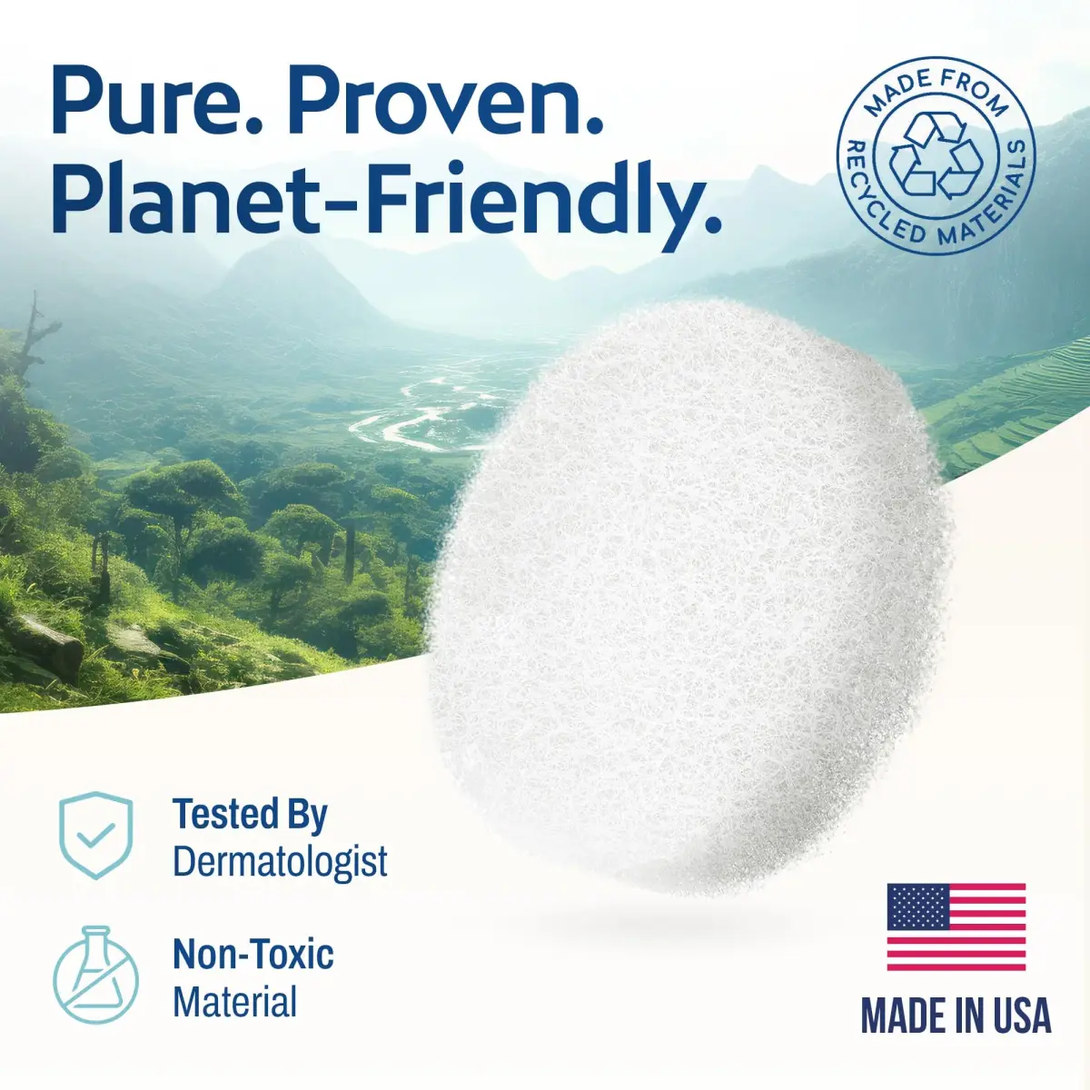 HartFelt Round Face Scrubber 1 Count | Reusable Facial Sponge for Daily Cleansing - view 7