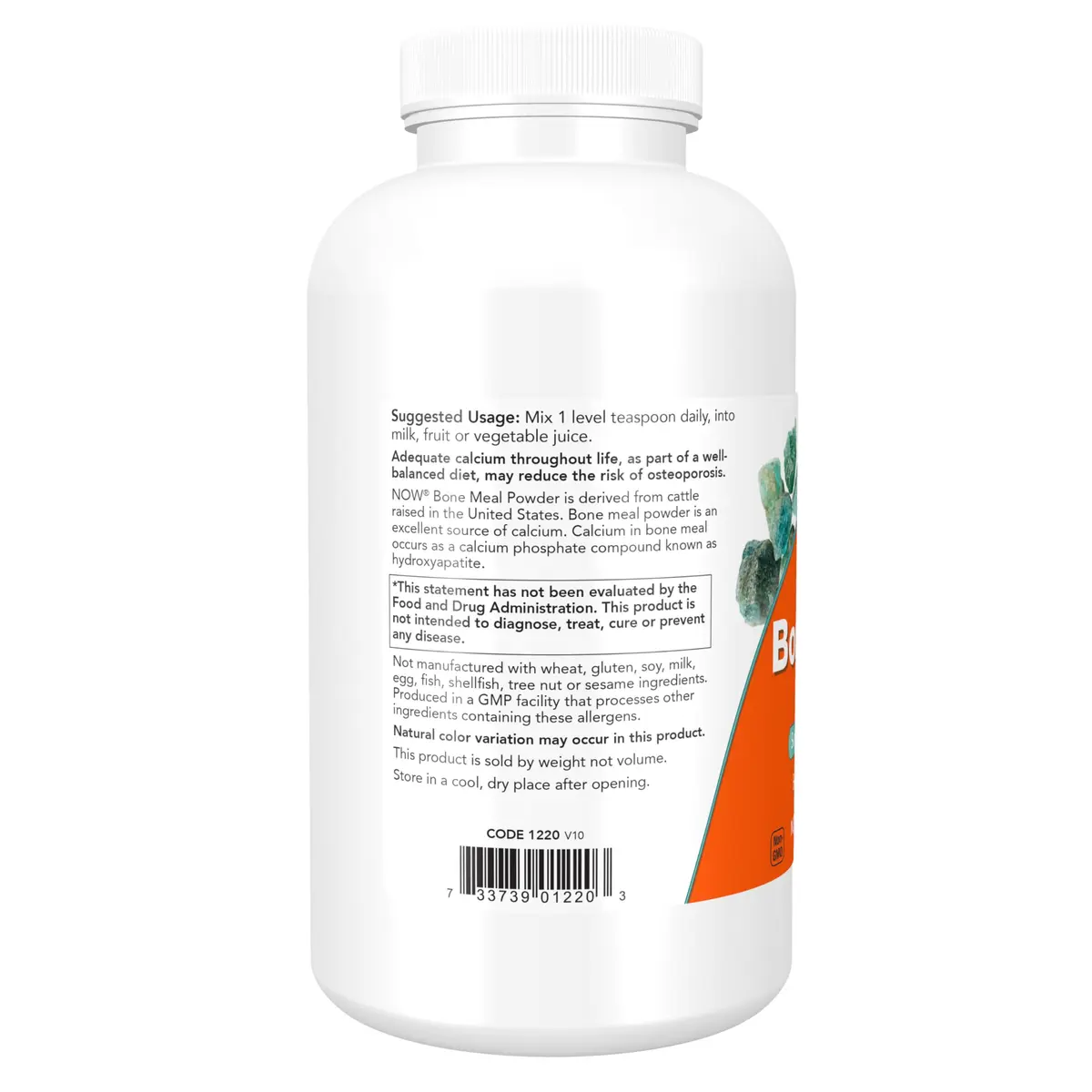 NOW Bone Meal Powder 1 lb | Natural Calcium Source for Bone Support in India - view 3