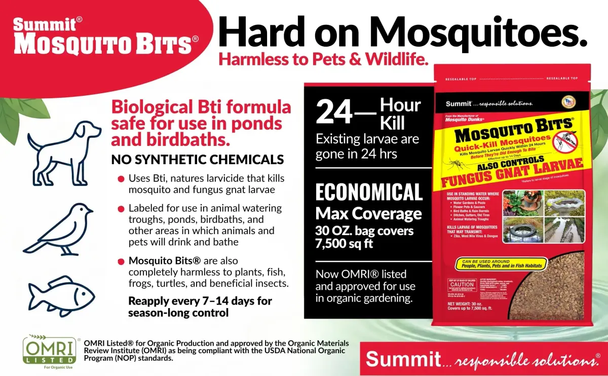 Summit Mosquito Bits Larvicide Granules 850g (30 oz) | EPA Registered Biological Control - view 13