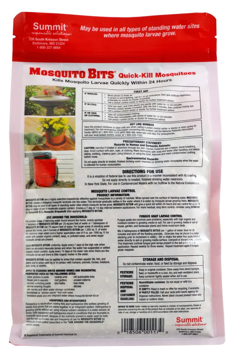 Summit Mosquito Bits Larvicide Granules 850g (30 oz) | EPA Registered Biological Control - view 2