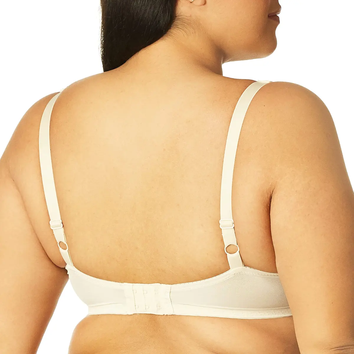 Lunaire Womens Sevilla Scroll Embroidered Semi Demi Underwire Bra, Ivory, 40C | Floral Lace Support - view 3