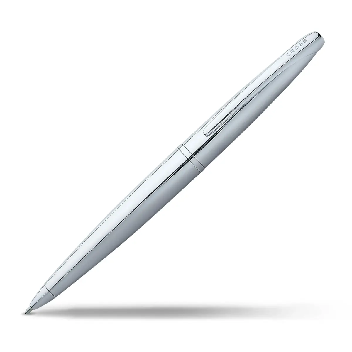 Cross ATX Pure Chrome Ballpoint Pen, Medium Point, Black Ink (0.7mm) | Smooth Writing, Professional Design - main product image
