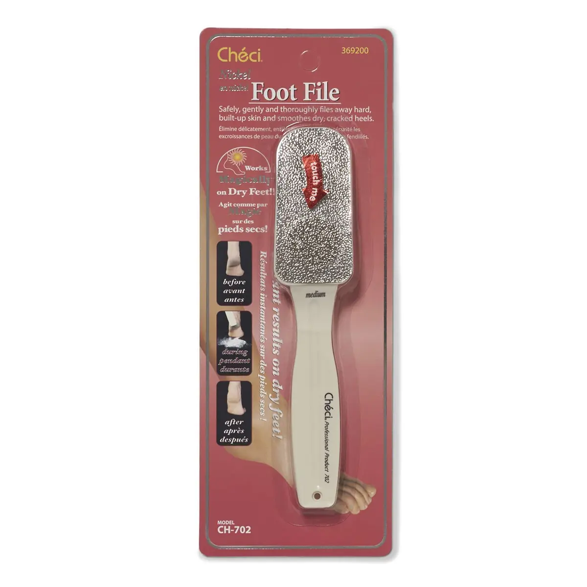 Checi Foot File Medium CH-702CI | Gentle Callus Removal for Daily Foot Care - main product image