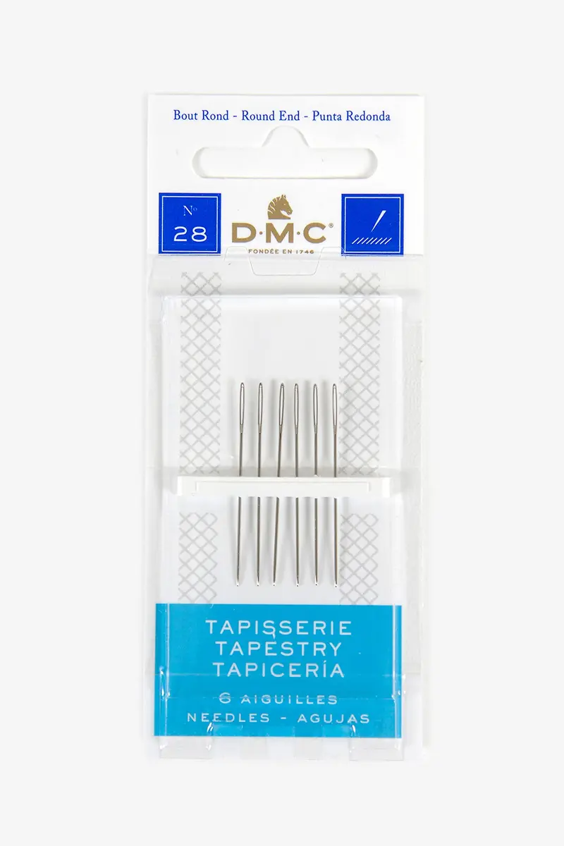DMC Hand Needles Size 28 | Blunt Rounded Tapestry Needle Pack of 5 - main product image