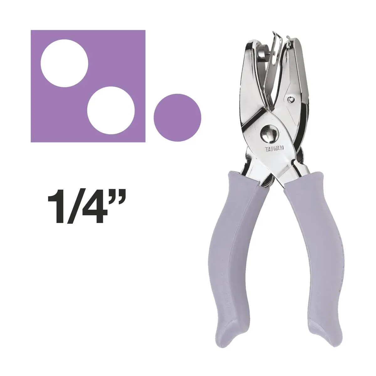 Fiskars 1/4" Circle Hand Hole Punch for Paper & Crafts, Lilac | Portable, Durable, Easy to Use - view 2
