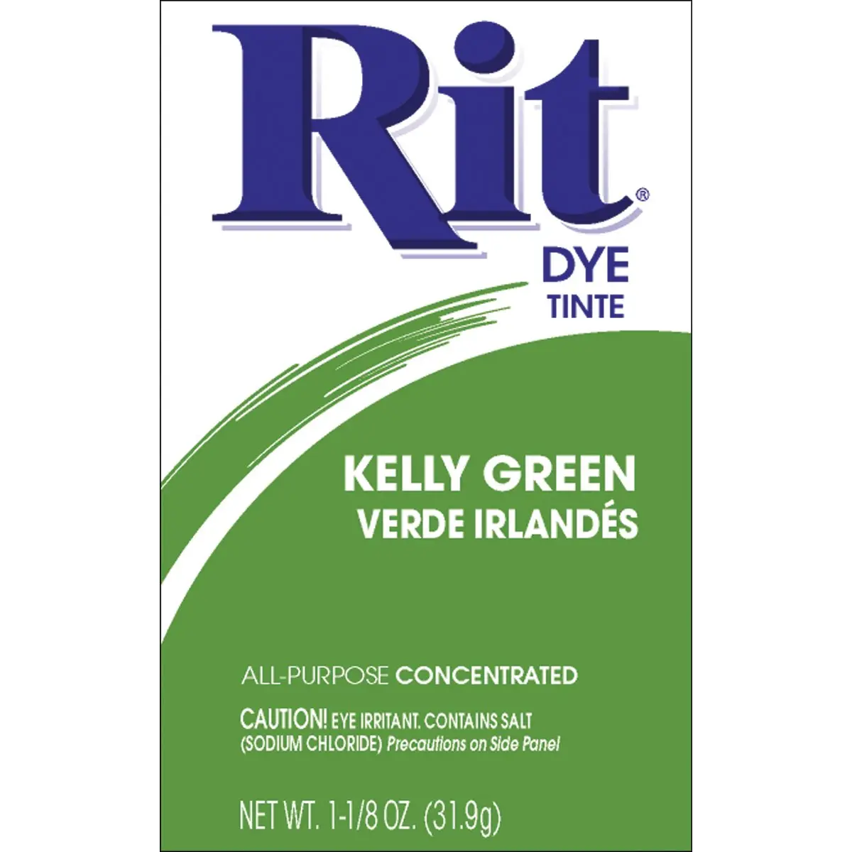 Rit Fabric Dye Powder Kelly Green | Vibrant Color for Natural & Synthetic Fabrics - main product image