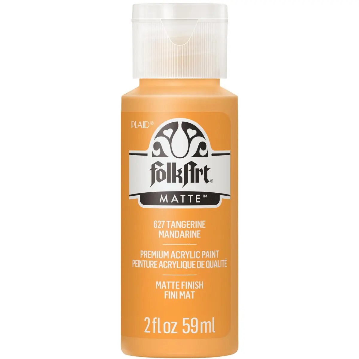 FolkArt Acrylic Paint Tangerine 60ml (2 Fl Oz) | Artist-Quality Matte Finish - main product image