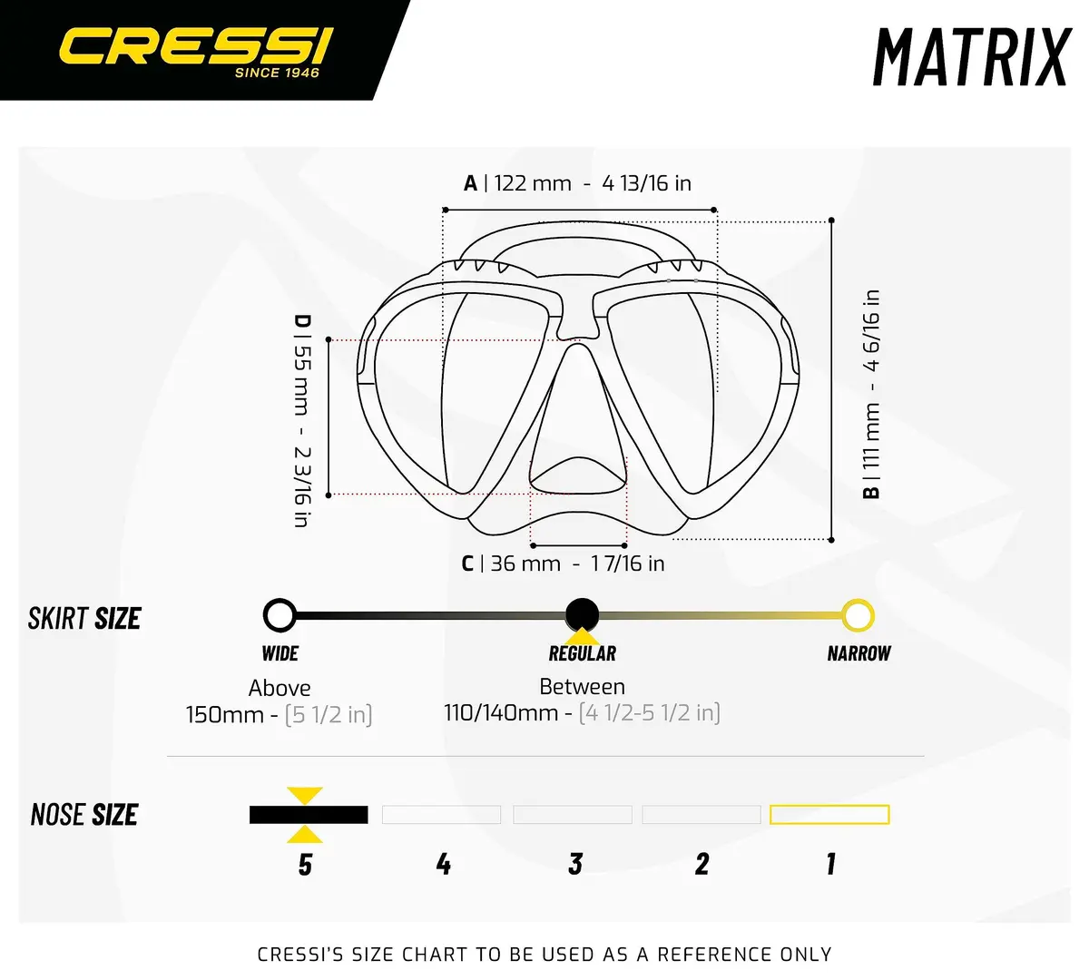 Cressi Matrix 2-Lens Masks, Clear/Aquamarine | Wide Field of View for Divers & Freedivers - view 5