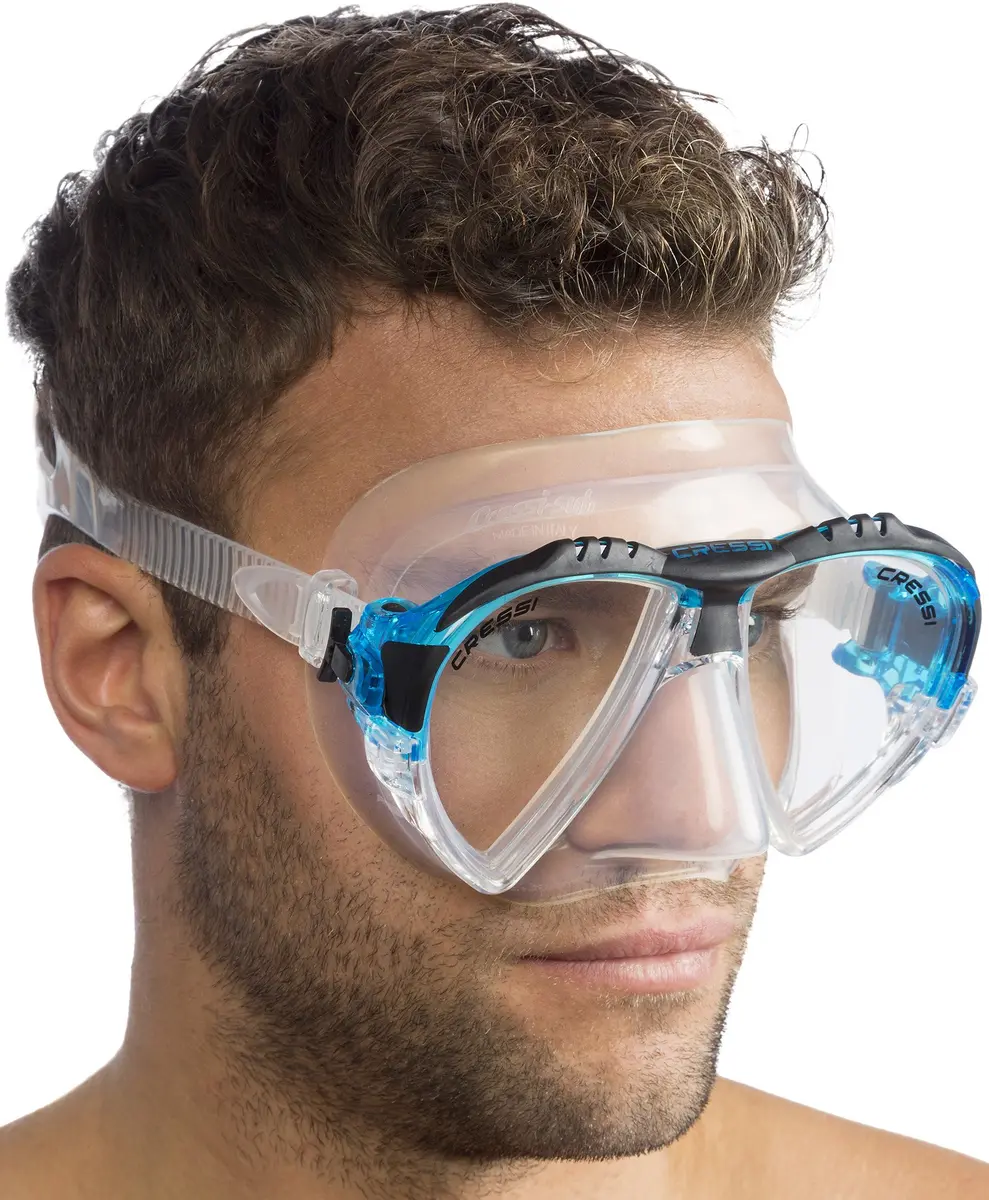 Cressi Matrix 2-Lens Masks, Clear/Aquamarine | Wide Field of View for Divers & Freedivers - view 6