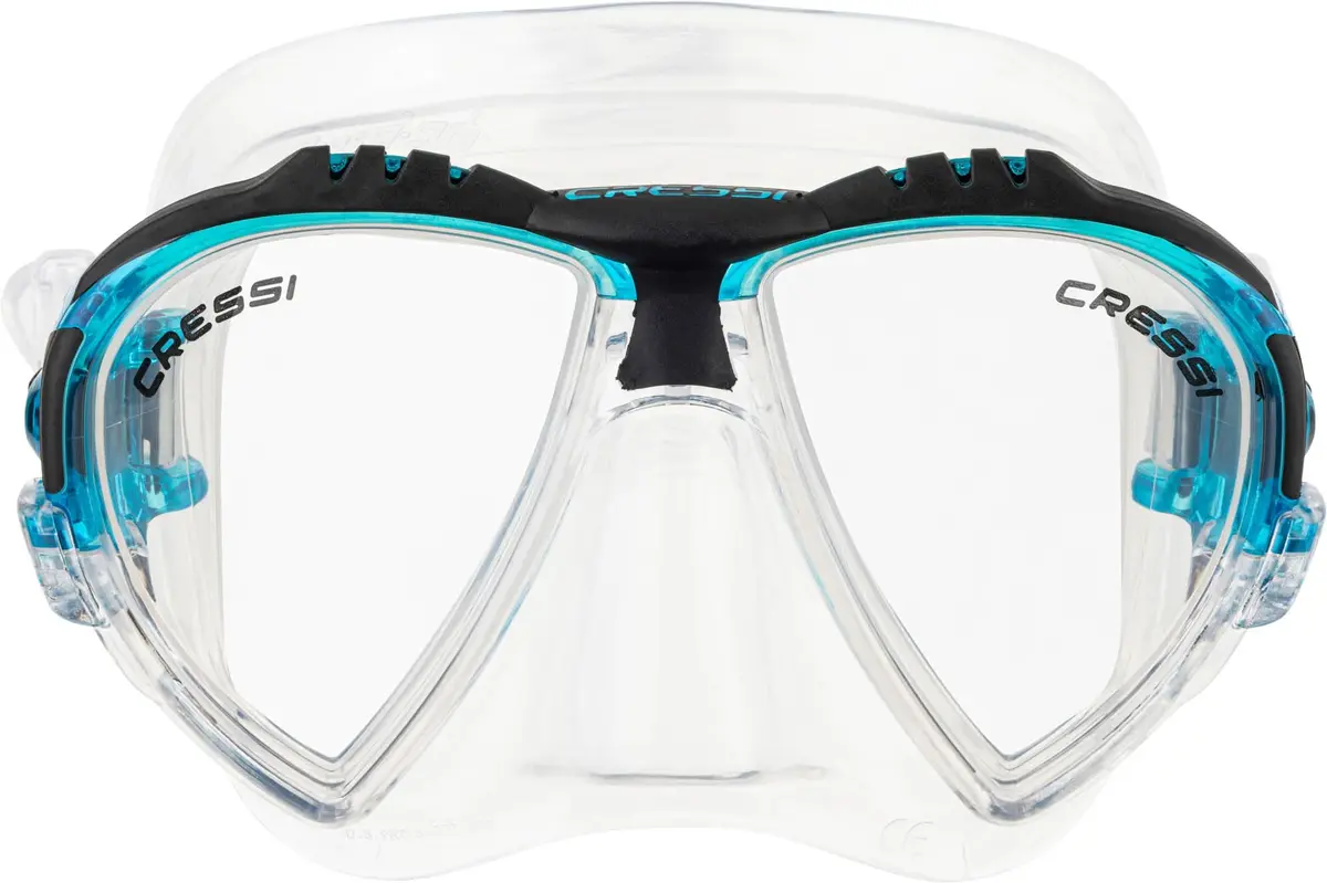 Cressi Matrix 2-Lens Masks, Clear/Aquamarine | Wide Field of View for Divers & Freedivers - view 2