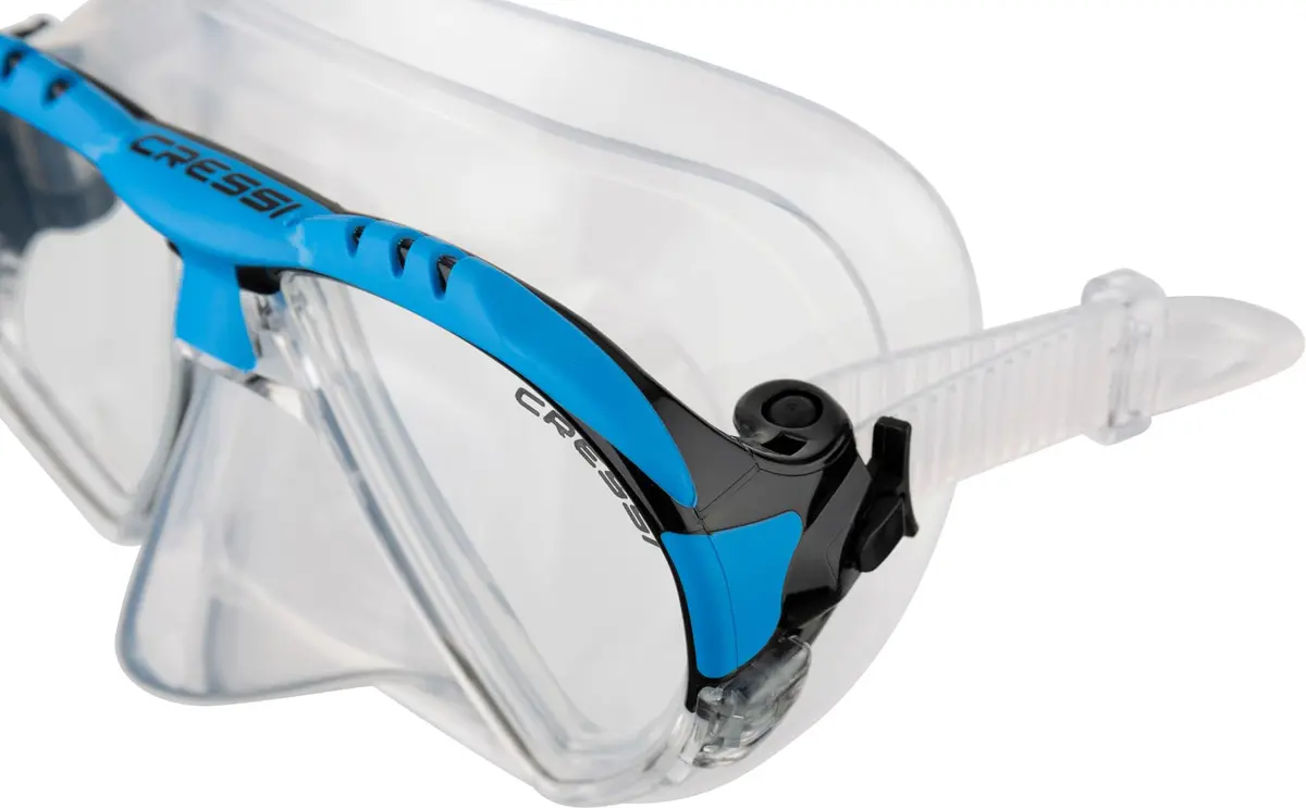 CRESSI Matrix 2-Lens Masks, Clear/Blue | Wide Field of View for Divers & Freedivers - view 4
