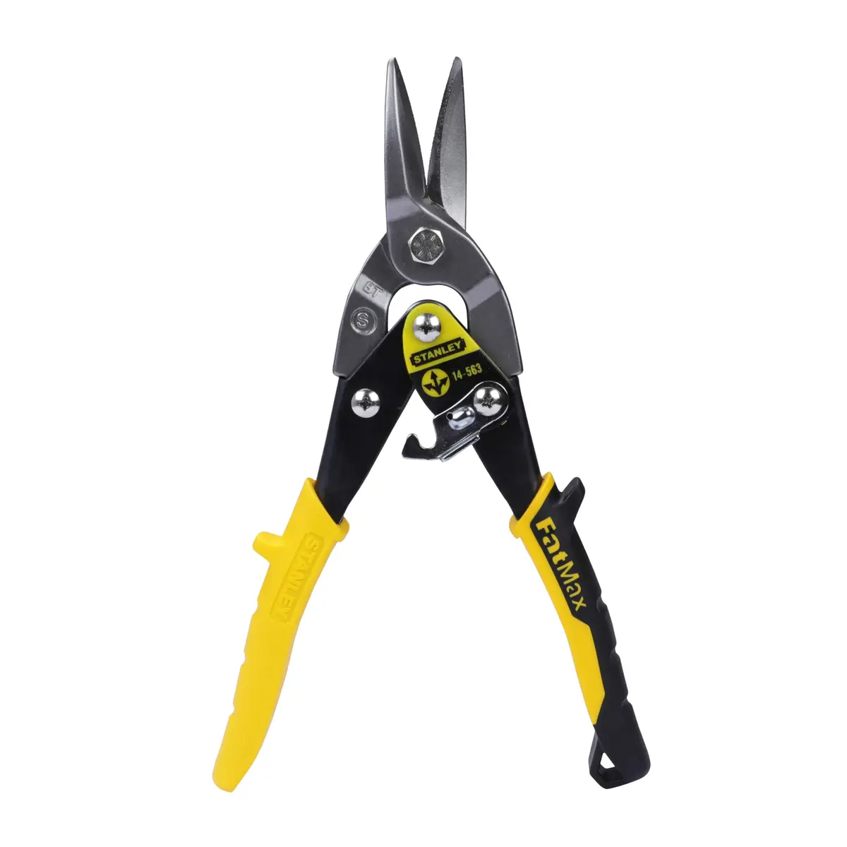 Stanley MaxSteel Aviation Snips 9.84" | Straight Cut, Serrated Edges, Forged Chrome Molybdenum Alloy - main product image