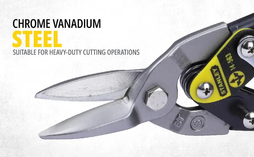 Stanley MaxSteel Aviation Snips 9.84" | Straight Cut, Serrated Edges, Forged Chrome Molybdenum Alloy - view 4