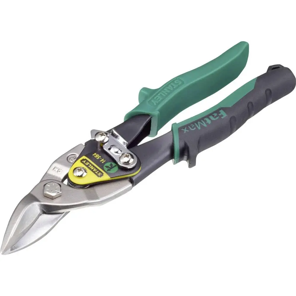 Stanley Aviation Snips MaxSteel Right, Blue | 9.84in Metal Cutter with Serrated Edge - main product image