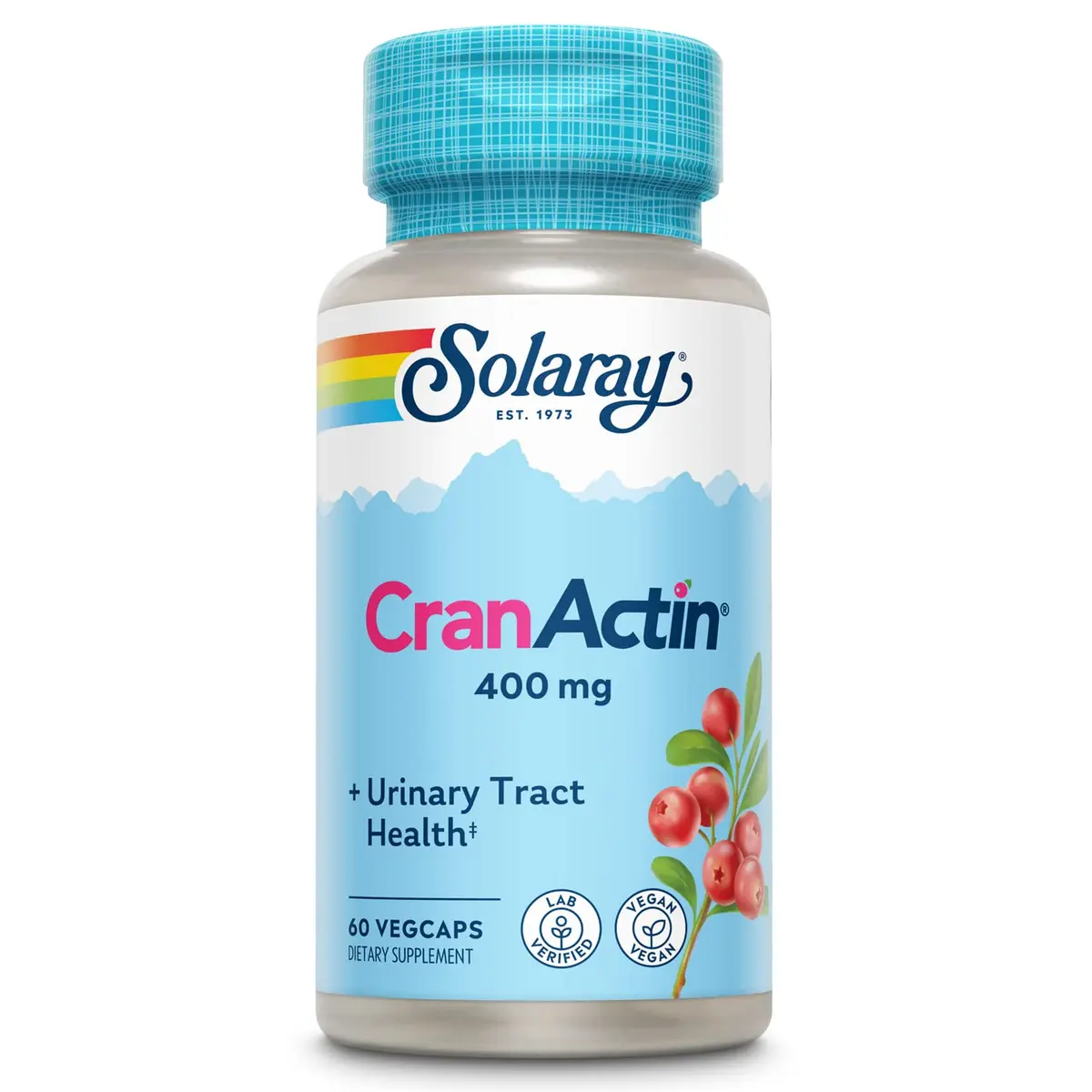 SOLARAY CranActin Cranberry Extract 400 mg | Urinary & Immune Support, Vegetarian, 60 VegCaps - main product image