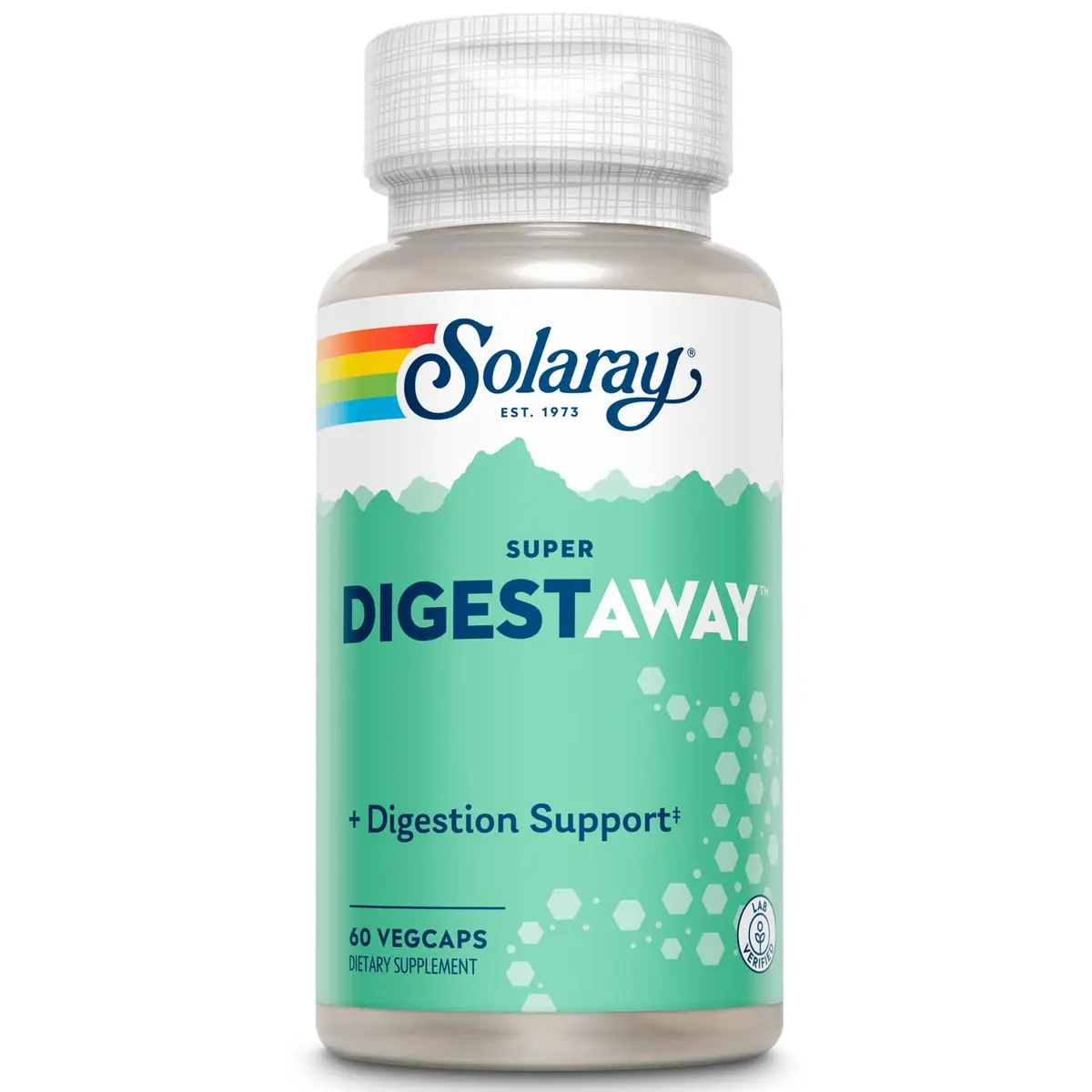 SOLARAY Super Digestaway Digestive Enzymes 60 VegCaps | Supports Protein, Fat & Carb Absorption - main product image
