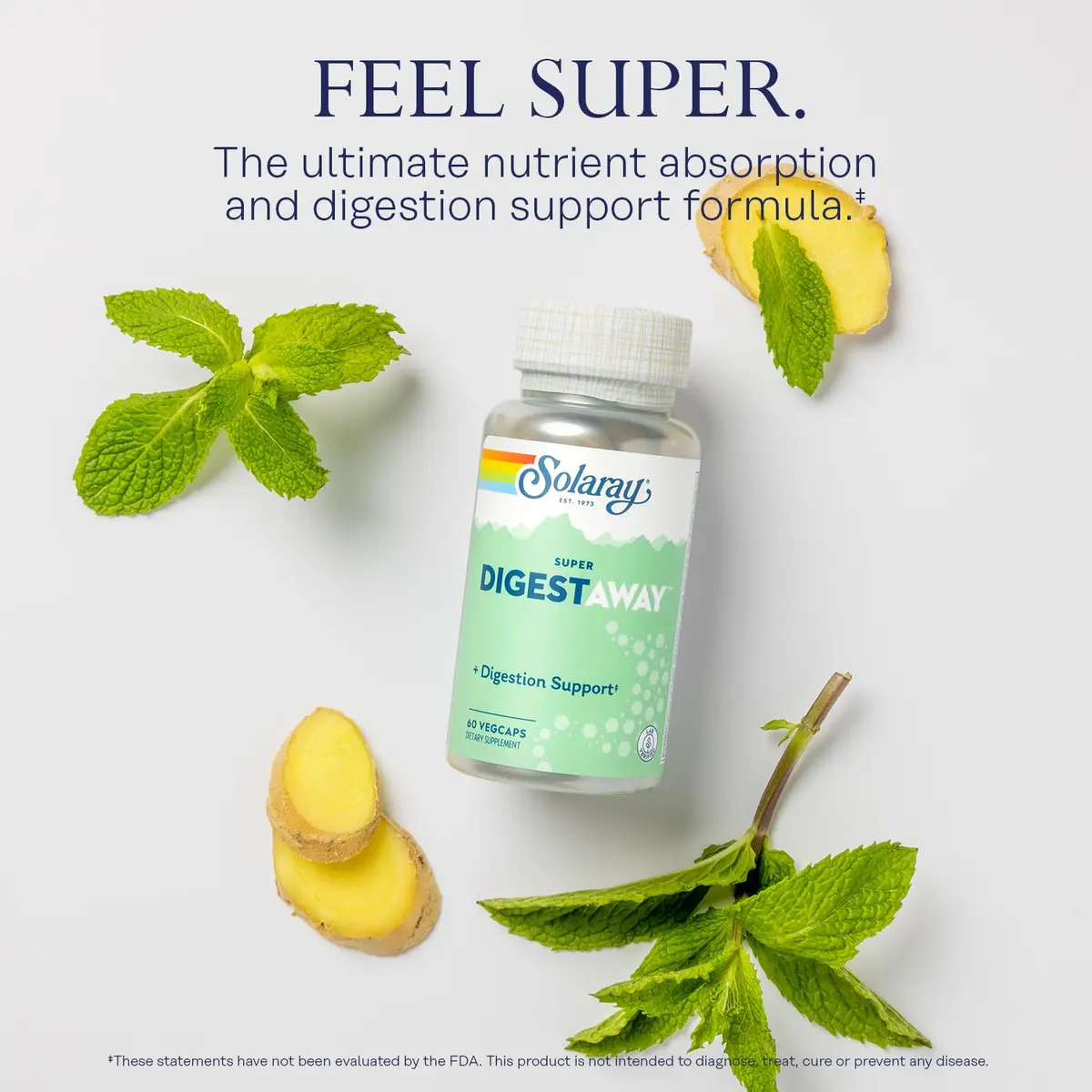 SOLARAY Super Digestaway Digestive Enzymes 60 VegCaps | Supports Protein, Fat & Carb Absorption - view 3