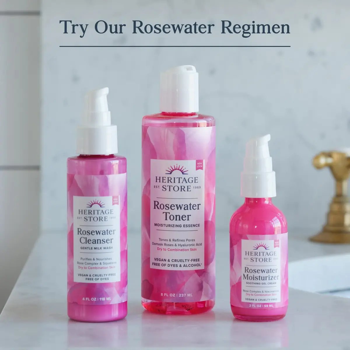 HERITAGE STORE Rosewater Facial Splash, Hydrating Toner (8oz) | Hydrates & Refreshes Skin with Rose Damask - view 5
