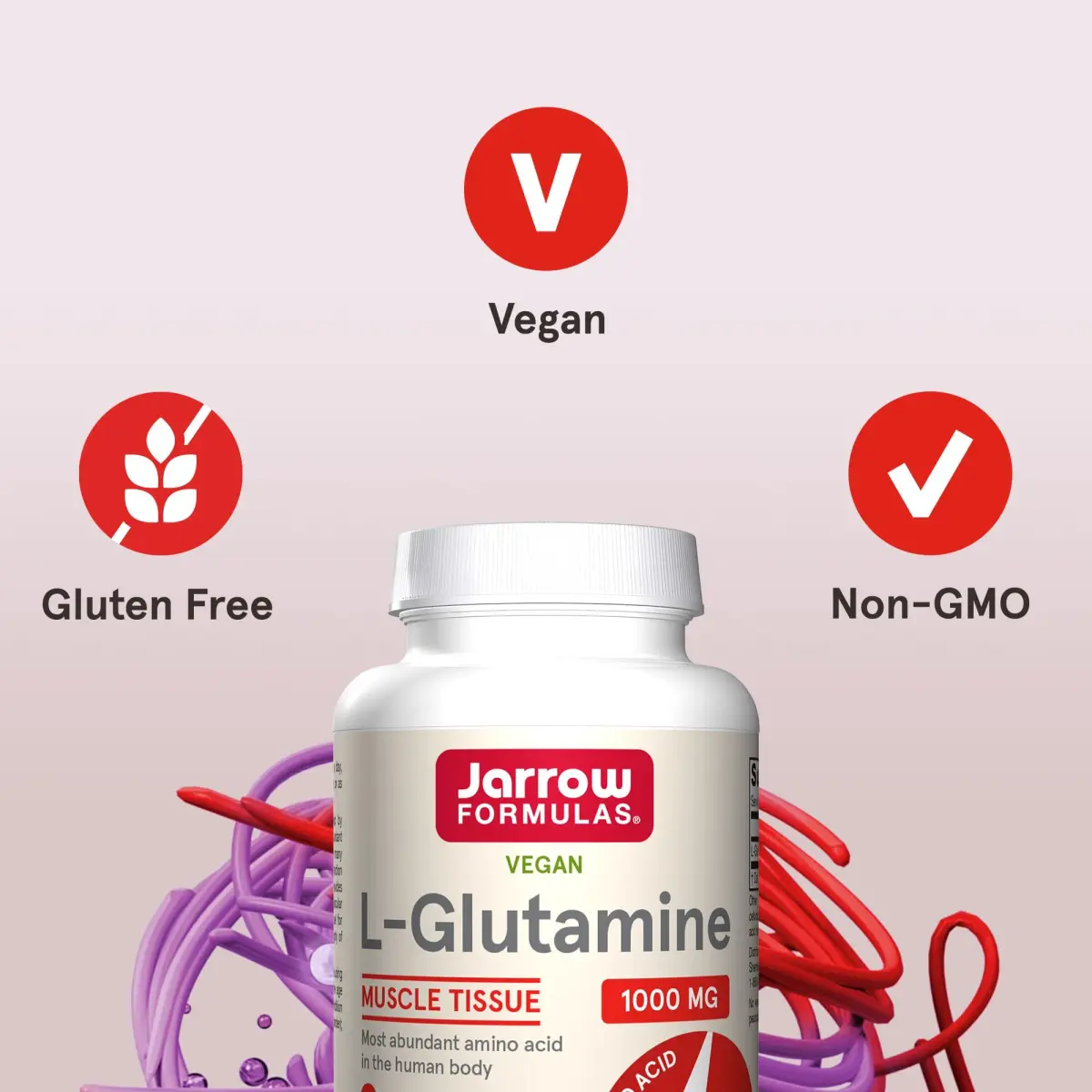 Jarrow Formulas L-Glutamine 1000 mg Tablets | Muscle Tissue & Immune Support - view 5