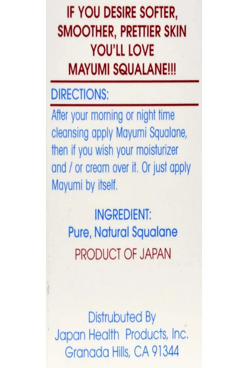 Mayumi Squalane Skin Oil - 2.17 fl oz | Deep Moisturizer for Dry Skin, Heals & Protects - view 2