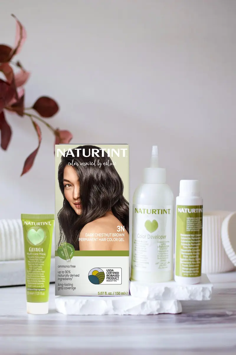 Naturtint 3N Dark Chestnut Brown Permanent Hair Color 150ml | Ammonia Free, Vegan, Long-Lasting, 100% Gray Coverage - view 2