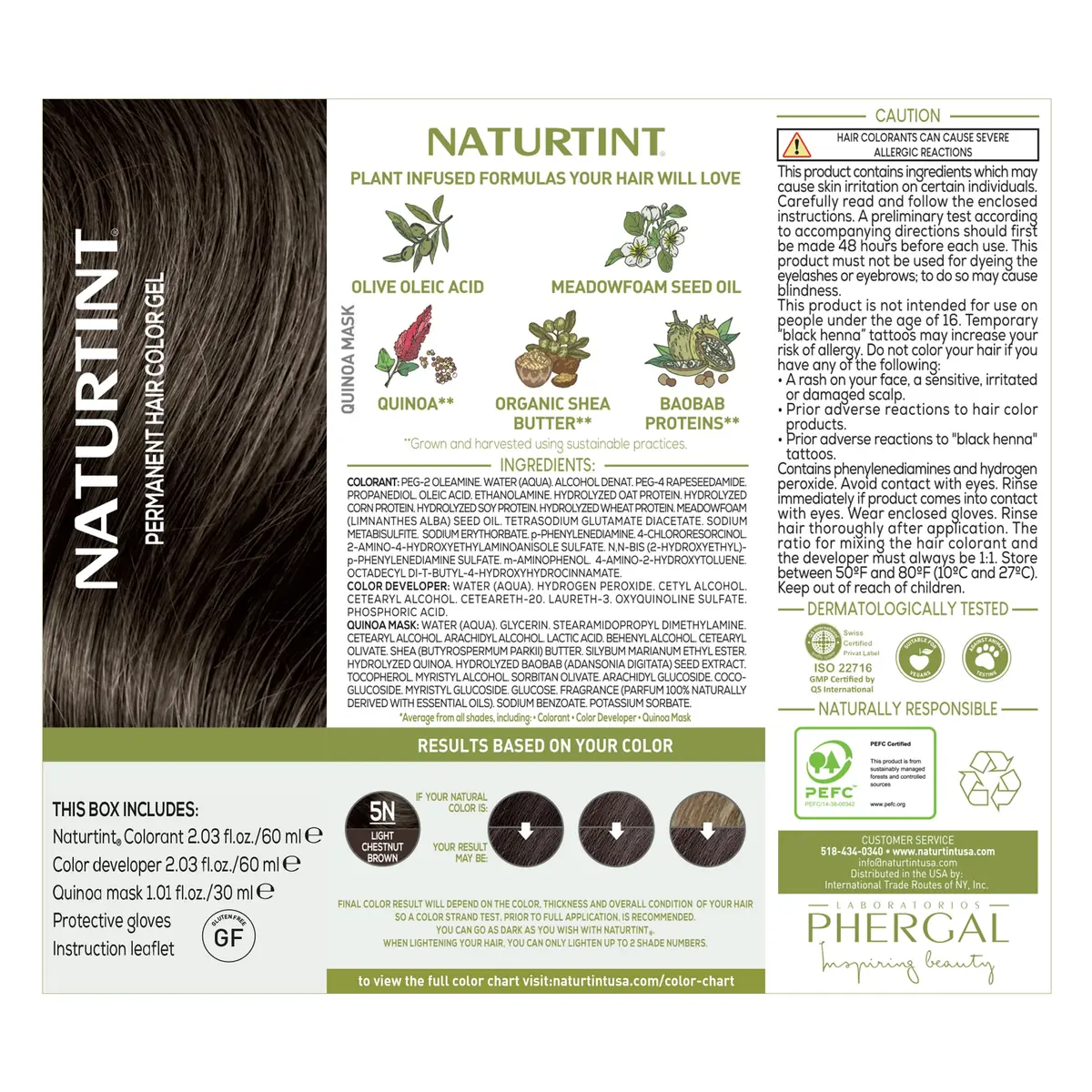 Naturtint 5N Light Chestnut Brown Permanent Hair Color 150ml | Ammonia Free, Vegan, Long Lasting - view 4