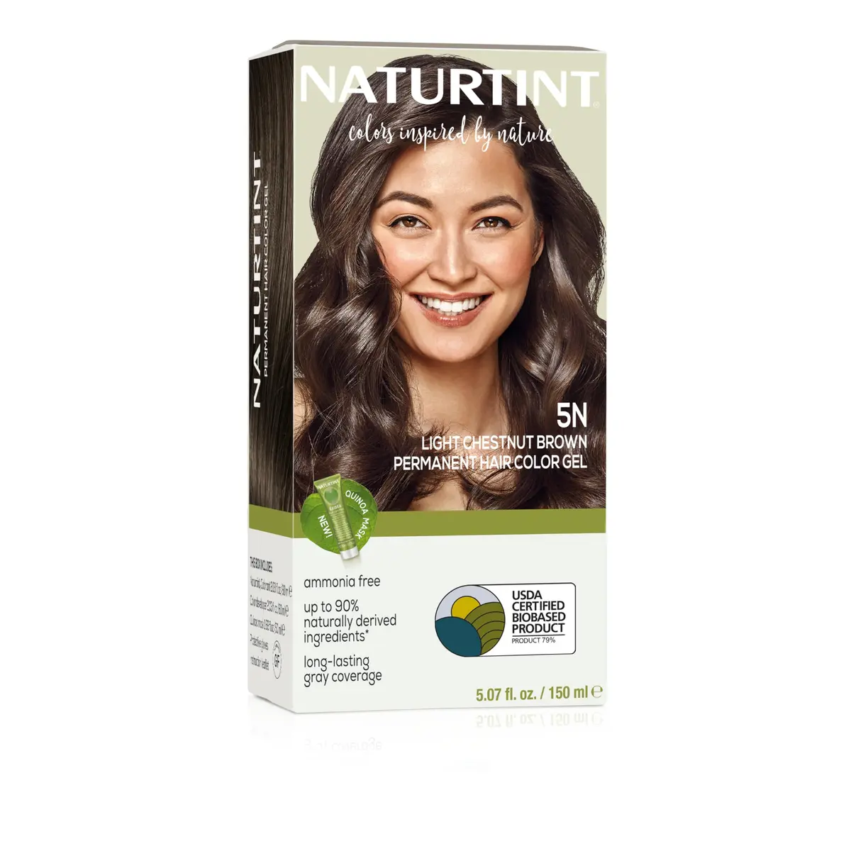 Naturtint 5N Light Chestnut Brown Permanent Hair Color 150ml | Ammonia Free, Vegan, Long Lasting - main product image