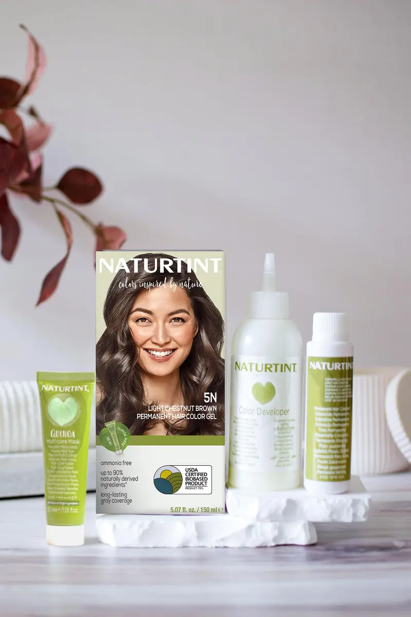 Naturtint 5N Light Chestnut Brown Permanent Hair Color 150ml | Ammonia Free, Vegan, Long Lasting - view 2