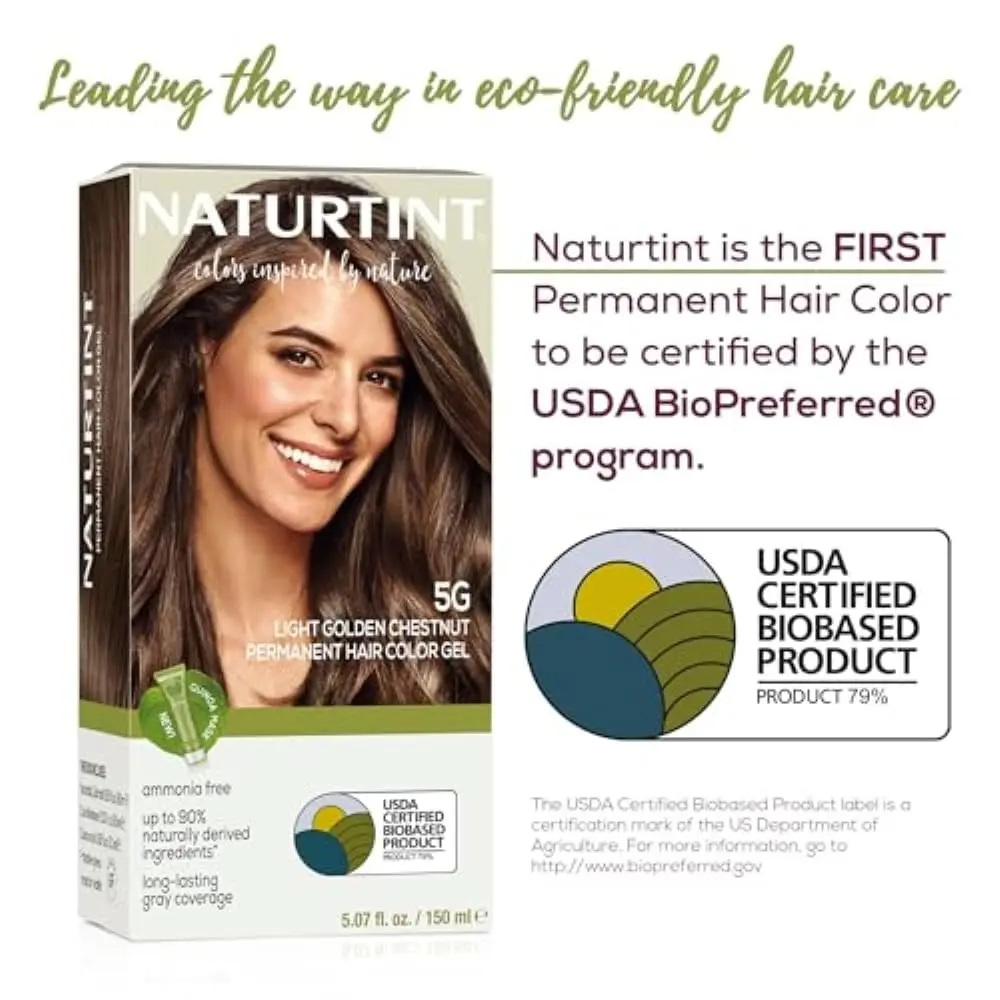 Naturtint 5G Light Golden Chestnut Permanent Hair Color 150ml | Up to 100% Gray Coverage, Ammonia-Free - view 4