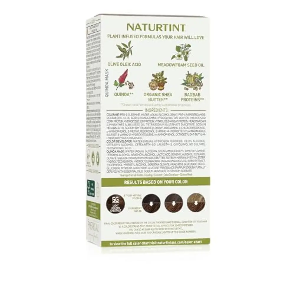 Naturtint 5G Light Golden Chestnut Permanent Hair Color 150ml | Up to 100% Gray Coverage, Ammonia-Free - view 2