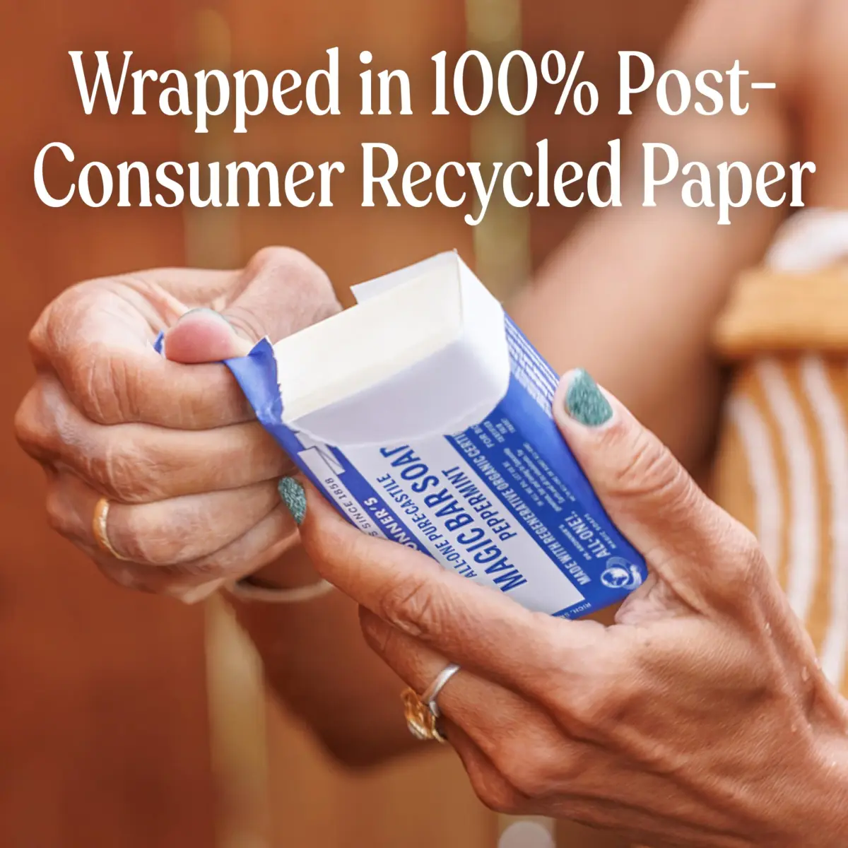 Dr. Bronner's Pure-Castile Bar Soap Peppermint 140g (5 oz) | Gentle Cleansing for Face, Body & Hair - view 6
