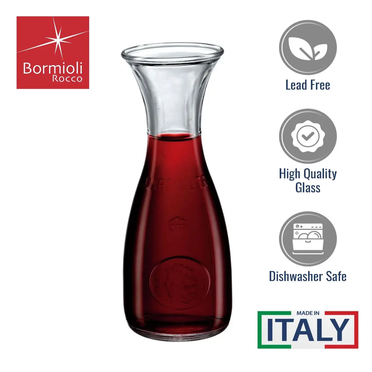 Bormioli Rocco Misura PZ Carafe - Clear, 17 oz | Elegant, Durable & Dishwasher Safe - view 6