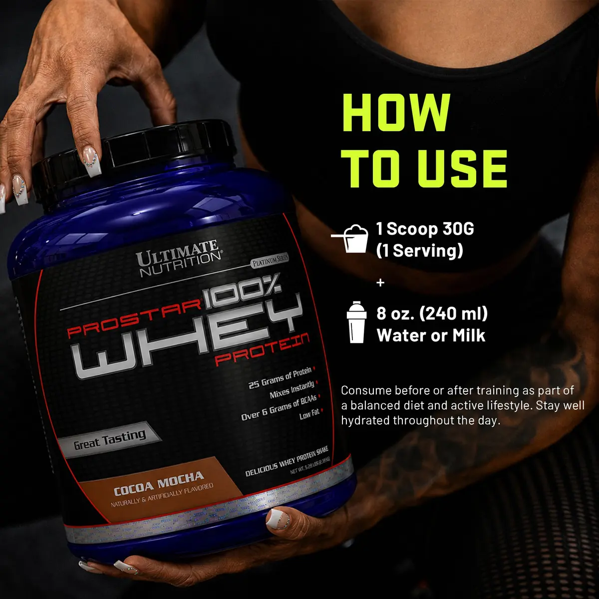 Ultimate Nutrition Prostar Whey Protein Isolate, Cocoa Mocha, 2 lb | 25g Protein, Fast Absorption, Keto-Friendly - view 5