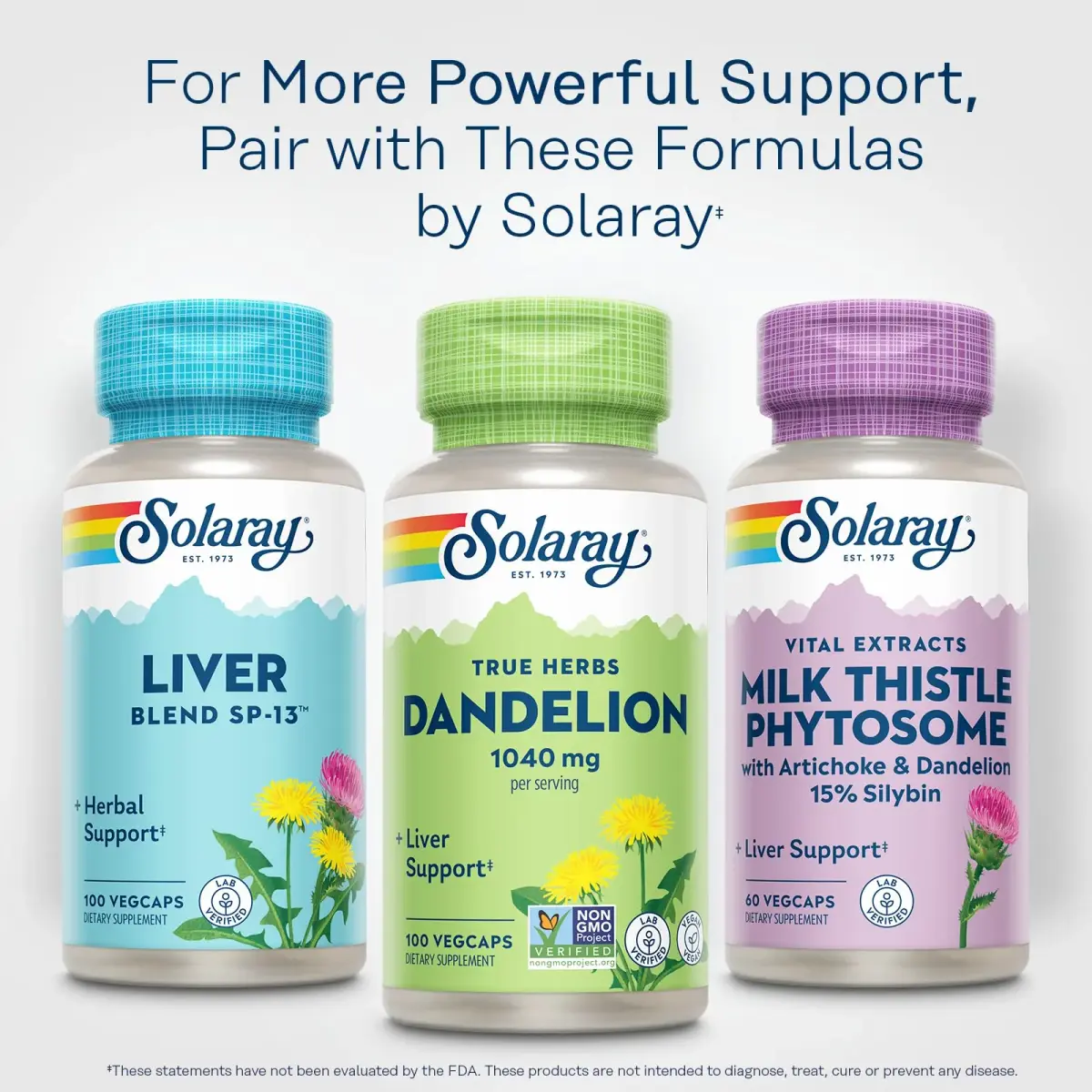 SOLARAY Dandelion Root Supplement 100 Count (Pack of 1) | Kidney & Liver Support - view 6