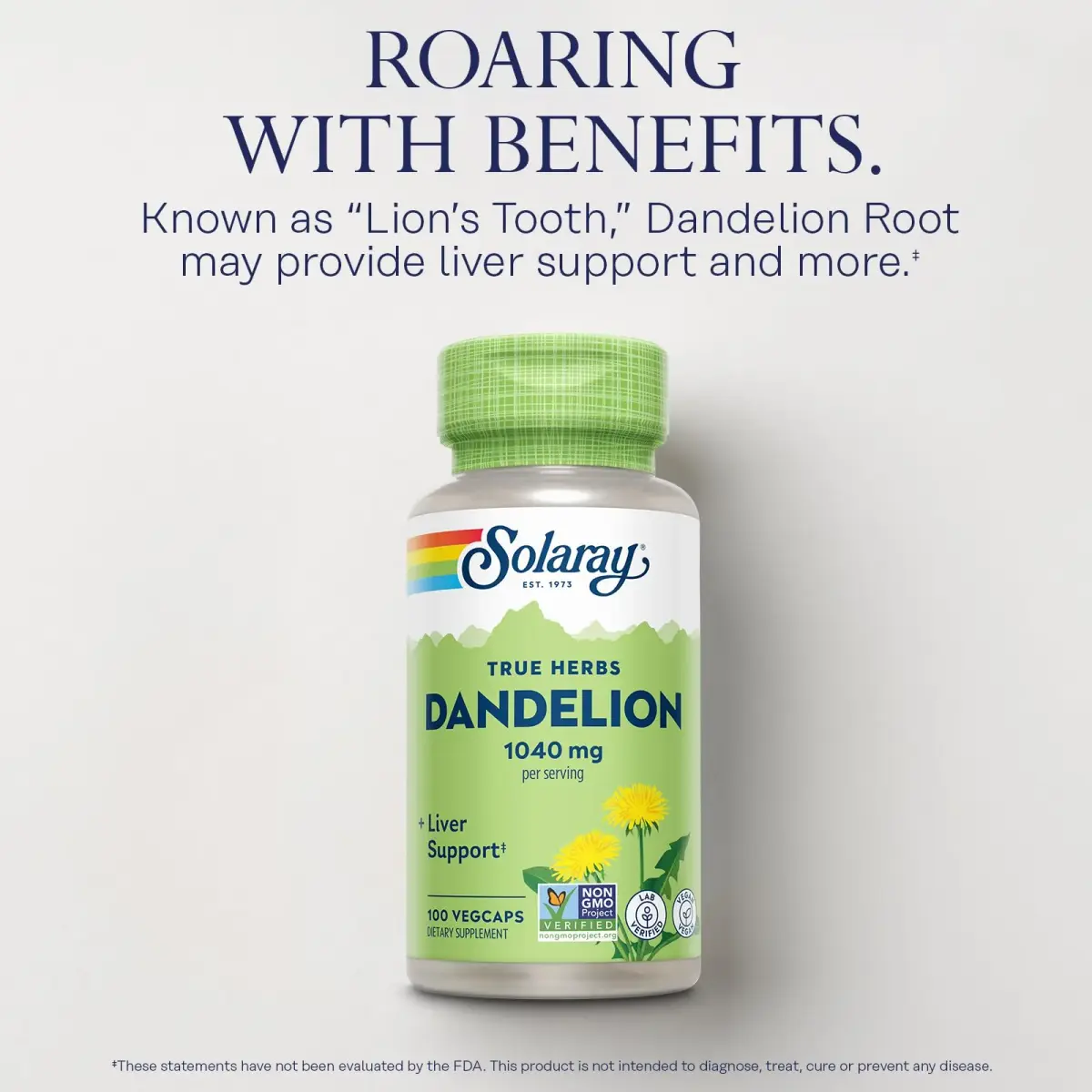 SOLARAY Dandelion Root Supplement 100 Count (Pack of 1) | Kidney & Liver Support - view 3