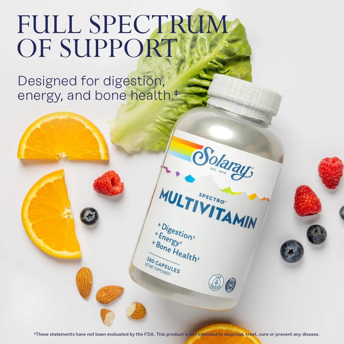 SOLARAY Spectro Multivitamin with Iron - Capsule 360 | Full-Spectrum Support for Digestion & Bone Health - view 3