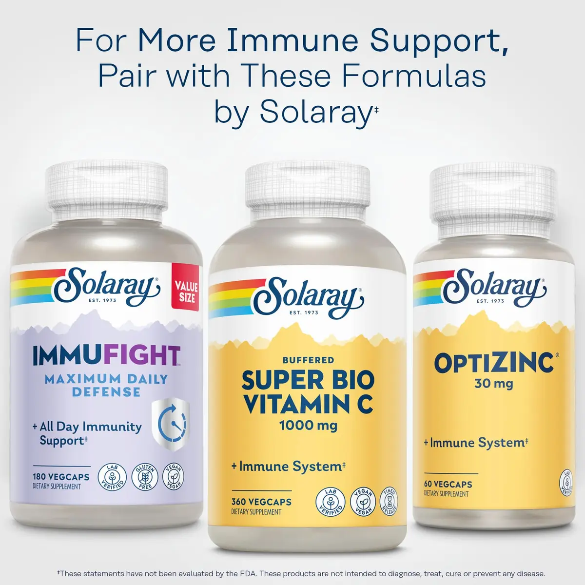 SOLARAY Super Bio Buffered Vitamin C 1000 mg Time Release, 360 VegCaps | Supports Immunity & Heart - view 6