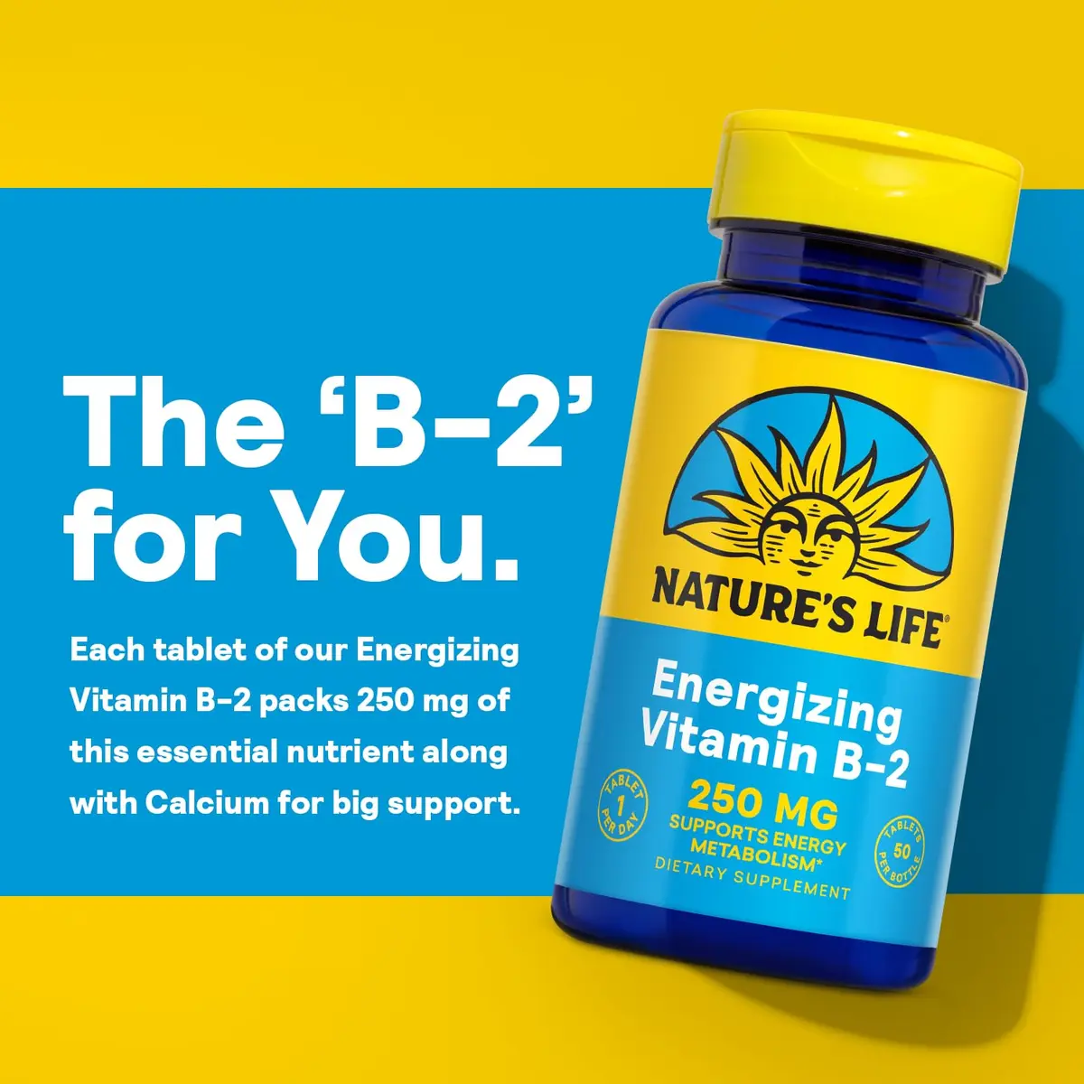 Nature's Life Vitamin B-2 250 mg | Energy & Metabolism Support (70-120 chars) - view 4