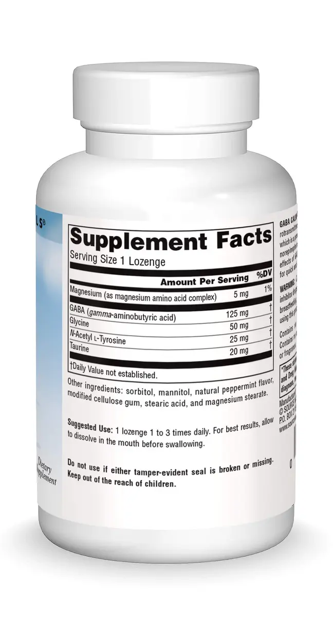 Source Naturals Serene Science GABA Calm Mind - 60 Lozenges | Supports Calm Mood with GABA & Taurine - view 3