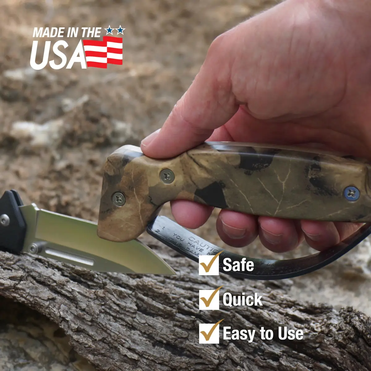 AccuSharp Knife Sharpener Camo Handle | Restores & Hones Straight & Serrated Knives - view 4