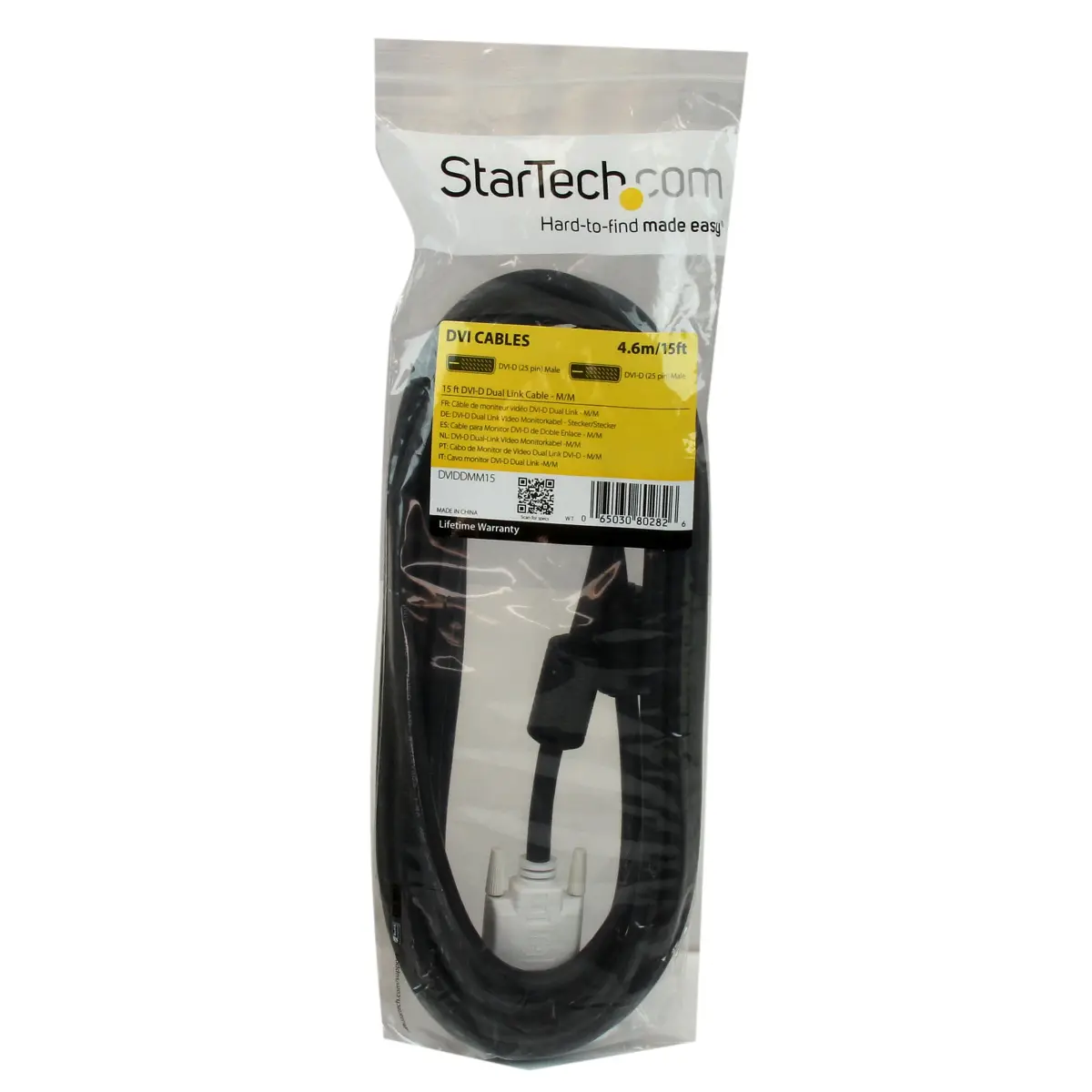 StarTech.com 15ft Dual Link DVI-D Cable, Male to Male, 2560x1600 Resolution | High-Speed Digital Transmission - view 3