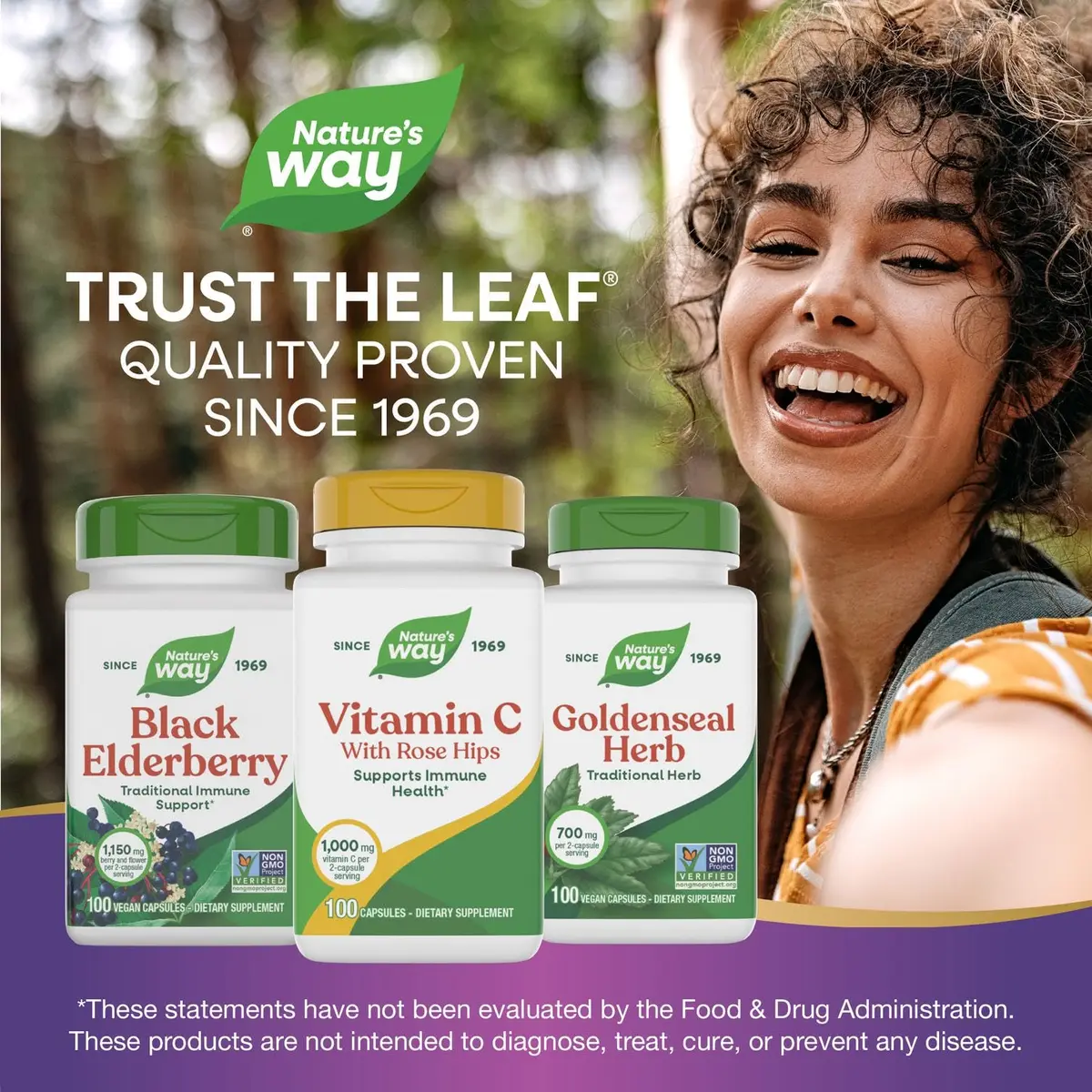 Nature's Way Vitamin C-500 with Rose Hips 100 Capsules | 1000 mg per Serving, Gluten-Free - view 7